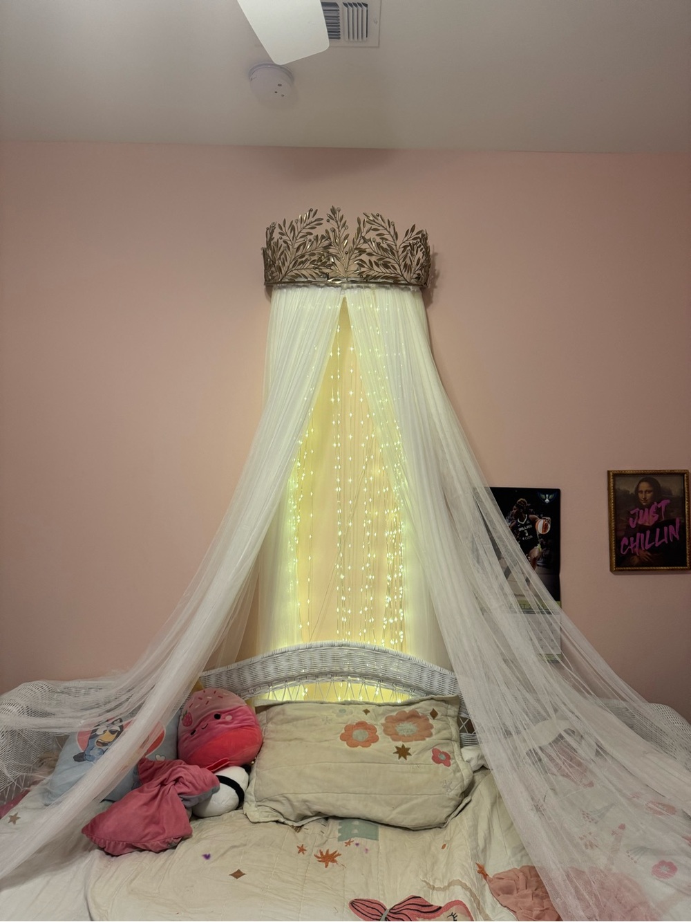 Pottery Barn Teen Monique Lhuillier Cornice White Sheer Canopy